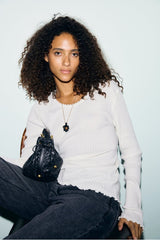 BONA NATURAL COTTON MODAL LACE TSHIRT
