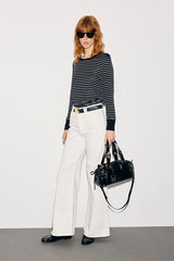 BELIA STRIPED WOOL BLEND T-SHIRT