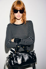 BELIA STRIPED WOOL BLEND T-SHIRT