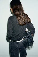 BECCA CHARCOAL LAYERED TSHIRT