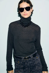 BECKY BLENDED WOOL TURTLENECK TSHIRT