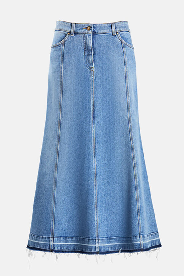 TAORMINA LONG DENIM SKIRT