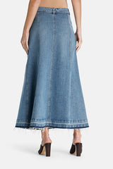 TAORMINA LONG DENIM SKIRT