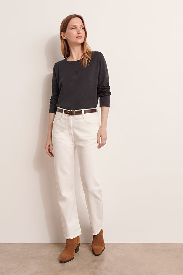 TOUCH12 BLACK ROUND NECK T-SHIRT