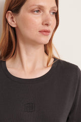 TOUCH12 BLACK ROUND NECK T-SHIRT