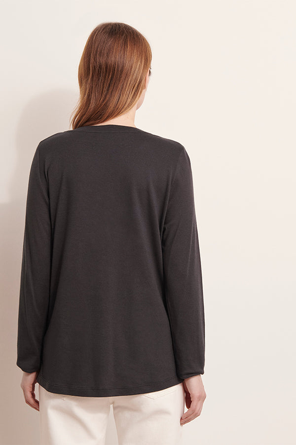 TOUCH12 BLACK ROUND NECK T-SHIRT