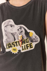 DODE TASTY CARBONE SLEEVELESS T-SHIRT