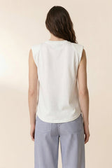 DODE TASTY OFF-WHITE SLEEVELESS T-SHIRT