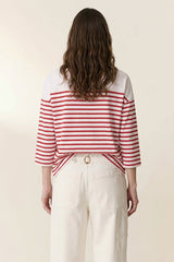 THILLA FLOWER RED STRIPED T-SHIRT