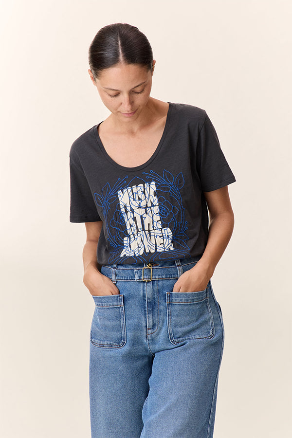 TIZIA ANSWER CARBONE TSHIRT