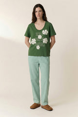 TIZIA SMILE GREEN T-SHIRT