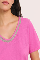 TZATZIKI PINK V-NECK T-SHIRT