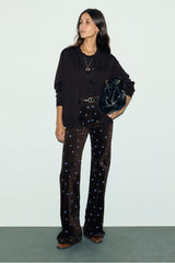 RENE BROWN FINE WOOL CARDIGAN