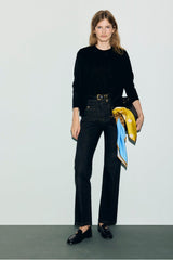 RENE BLACK FINE WOOL CARDIGAN