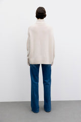 REVA CASHMERE OVERSIZED TURTLENECK SWEATER