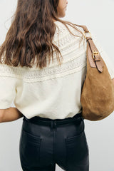 ROBERTE OPENWORK COTTON SWEATER