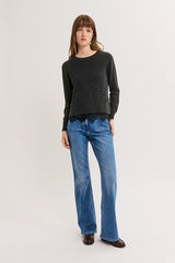 RUDI LACE FINISH WOOL SWEATER