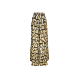 GEOMETRIC PRINT WIDE-LEG TROUSERS