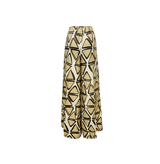 GEOMETRIC PRINT WIDE-LEG TROUSERS