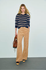 RIMA BRUSHED WOOL STRIPED SWEATER