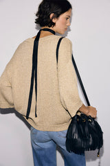 ROELLA LUREX LOOSE-FITTING SWEATER