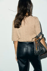 RAISA BEIGE CABLE SWEATER