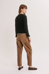 ROYA CONTRAST-TRIM SWEATER