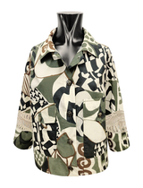 KAKI ABSTRACT PRINT JACKET