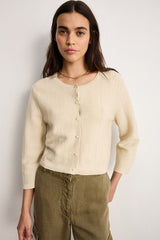 LOANE COTTON SILK LUREX CARDIGAN