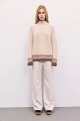 ROLA LUREX THICK HIGH-COLLAR SWEATER