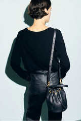 REIA BLACK RHINESTONE WOOL SWEATER