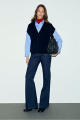 REBA SLEEVELESS WOOL CARDIGAN