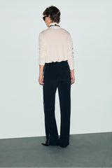 ROSAIRE WHITE MERINO WOOL TURTLENECK SWEATER