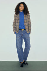 ROSAIRE BLUE MERINO WOOL TURTLENECK SWEATER
