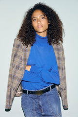 ROSAIRE BLUE MERINO WOOL TURTLENECK SWEATER
