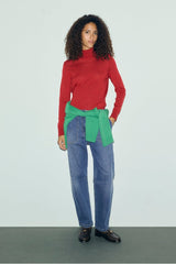 ROSAIRE RED MERINO WOOL TURTLENECK SWEATER
