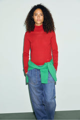 ROSAIRE RED MERINO WOOL TURTLENECK SWEATER