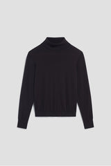 ROSAIRE CACAO MERINO WOOL TURTLENECK SWEATER