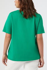 UGUALE GREEN NECK DETAIL T-SHIRT