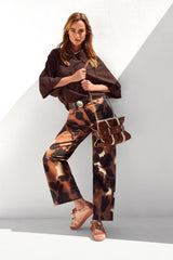 COFFEE KIMONO SLEEVE SHORT PULLOVER