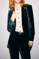 JYNA GREEN VELVET JACKET