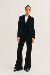 JELIA NAVY VELVET BLAZER