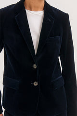JELIA NAVY VELVET BLAZER