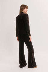 JELIA BROWN VELVET BLAZER