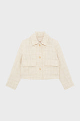 MALOE TWEED AND LUREX COLLAR JACKET