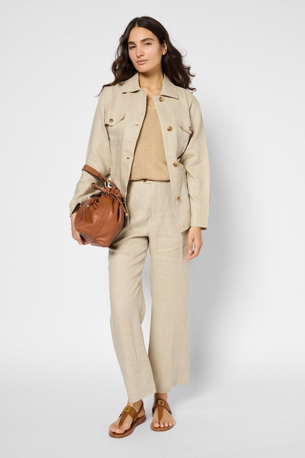 RIVAELLE LINEN SAFARI JACKET