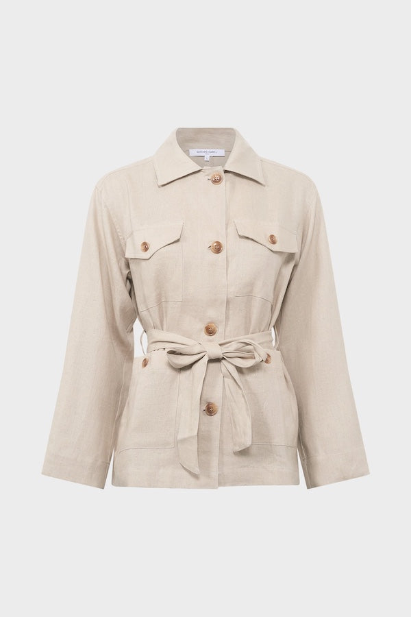 RIVAELLE LINEN SAFARI JACKET