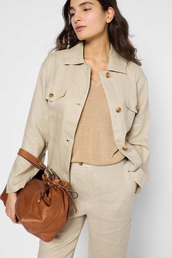 RIVAELLE LINEN SAFARI JACKET