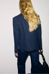 JULIET HERRINGBONE VIRGIN WOOL JACKET