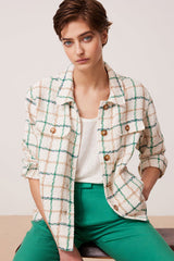 VANDA OVERSHIRT STYLE TWEED JACKET